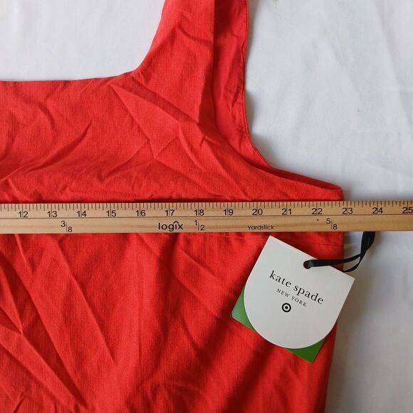 Kate Spade Womens XL Red Scalloped Mini Shift Dress Trendy Designer Vacation NWT - Picture 4 of 6